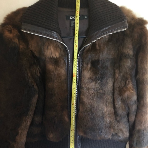 DKNY 100% Rabbit Jacket - Picture 8 of 8
